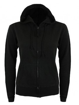 BEC Collection Hooded Full zip Black Ladies Hoodie Top