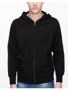 B&C Collection Black Mens Monster full zip fitted Hoodie