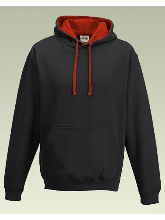 AWD Black with Red Hood Pullover Hoodie Top