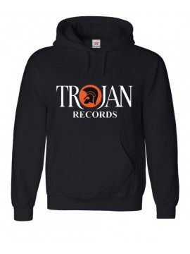 Trojan Records Printed Logo on Black Hoodie