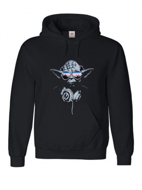 Black Hooded Top Yoda with Glasses 