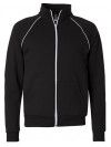 American Apparel Black Unisex Fleece Track Jacket