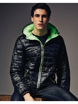 2786 Padded Jacket with Black and Green Inner Layer